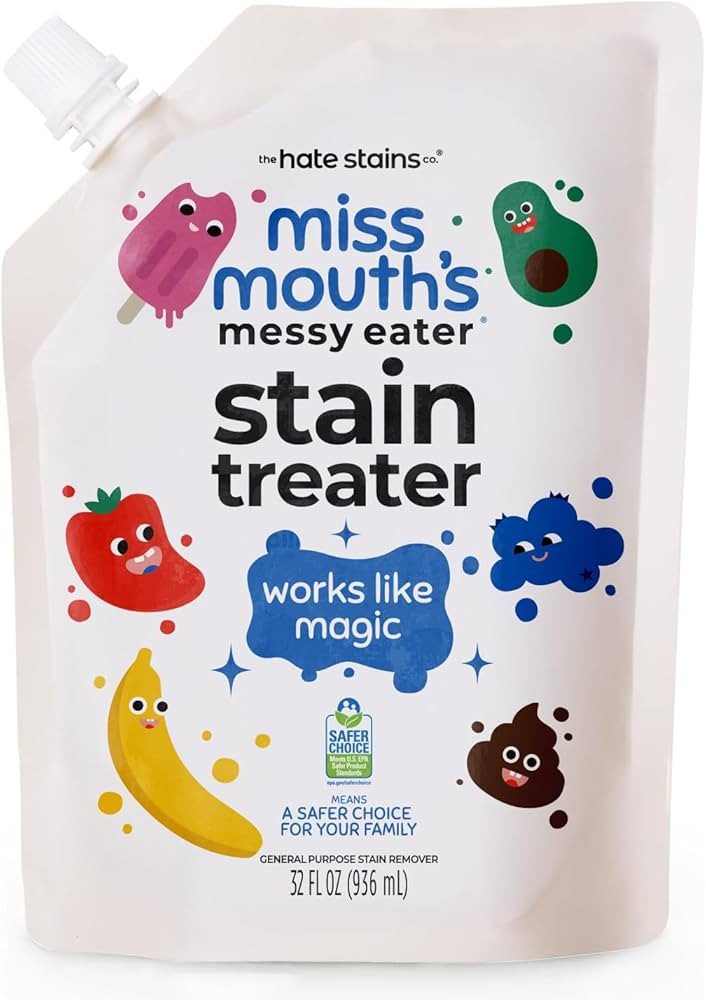 Miss Mouth's Messy Eater Stain Treater - 32oz Refill - Newborn & Baby Essentials - No Dry Cleanin... | Amazon (US)