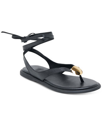 Dolce Vita Women's Judy Lace-Up Ankle Wrap Embellished Flat Sandals - Macy's | Macy's
