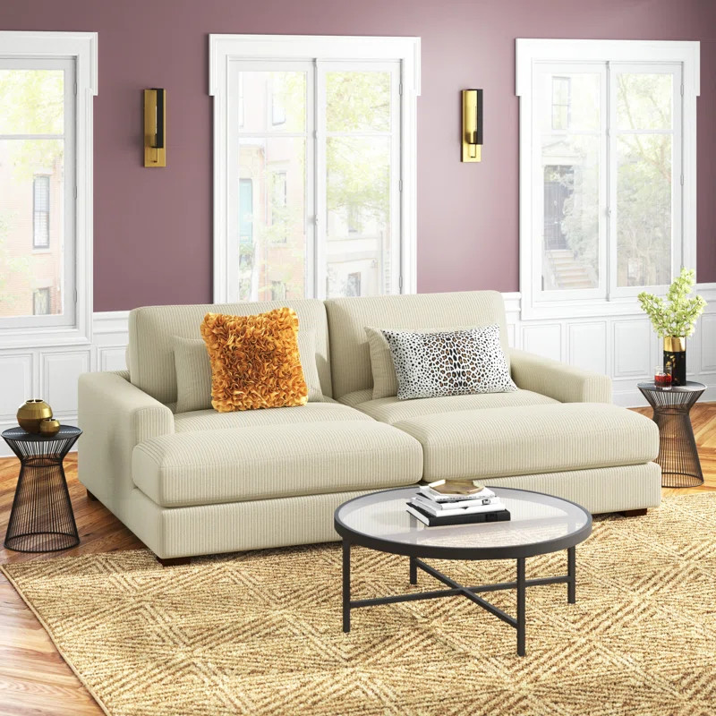 Mordecai 90'' Corduroy Sleeper Sofa | Wayfair North America