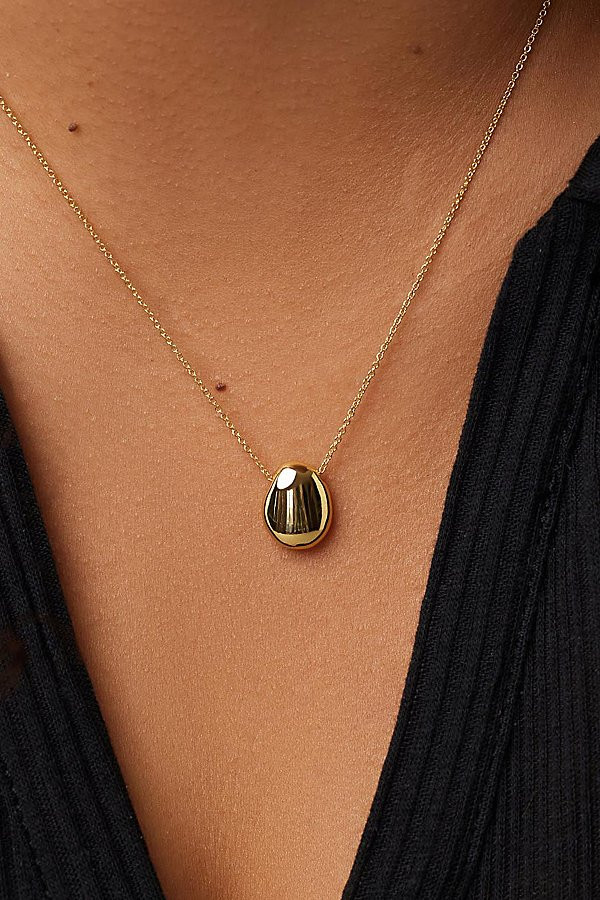 Ana Luisa Pebble Mini Pendant Necklace in Gold, Women's at Urban Outfitters | Urban Outfitters (US and RoW)