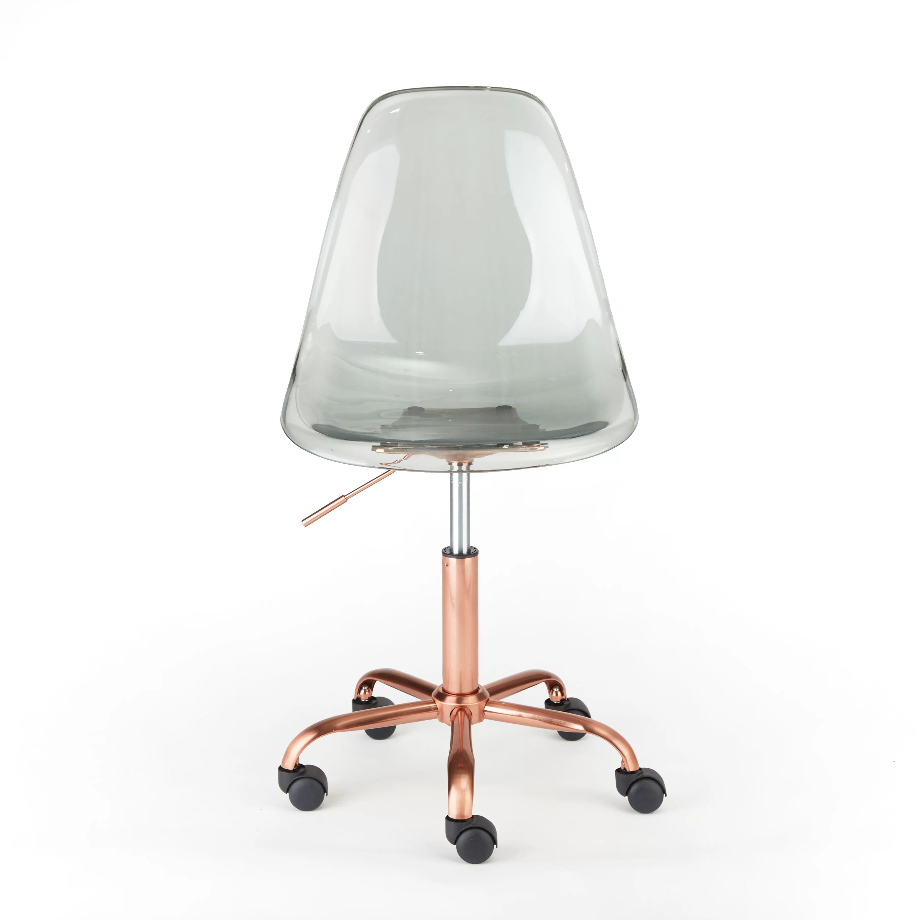 Mainstays Acrylic Rolling Office Chair, Black, Adjustable Height, Mid Back - Walmart.com | Walmart (US)