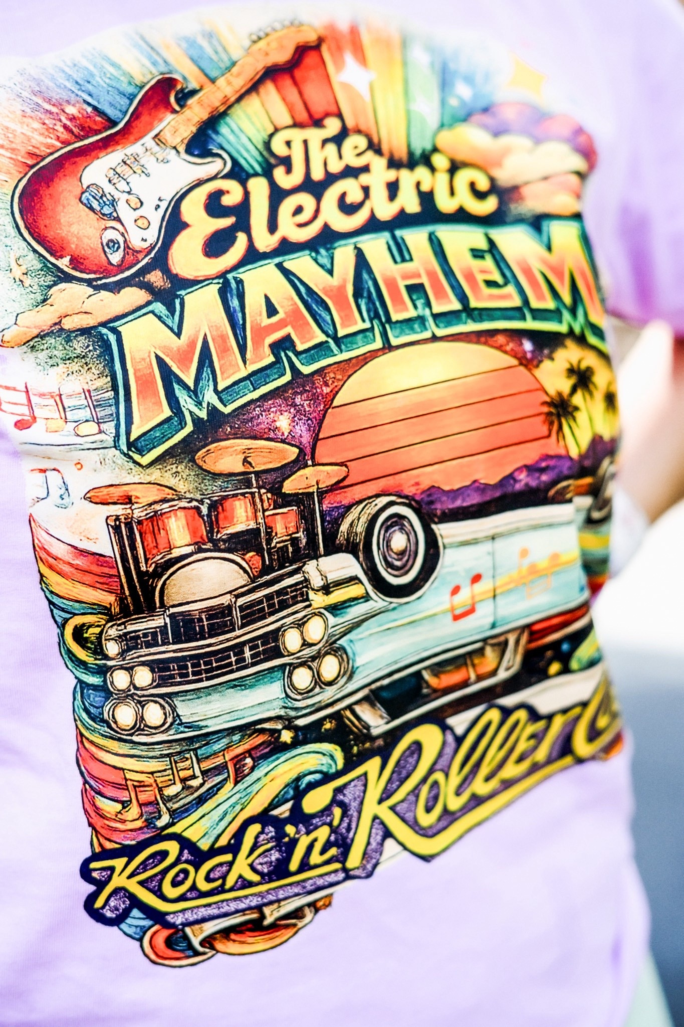Neon band shirt. Ready for Muppets ride!