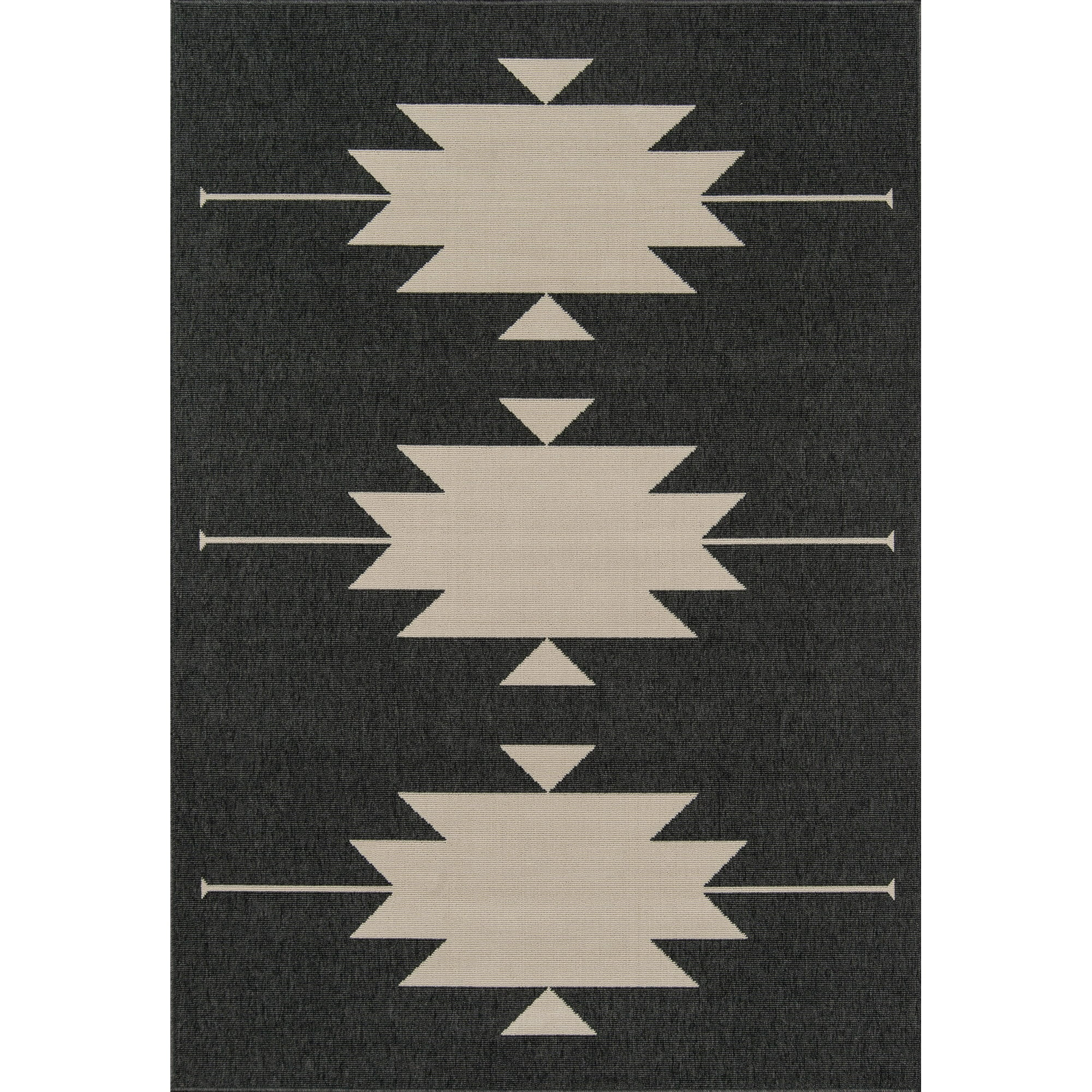 Momeni Baja Polypropylene Machine Made Charcoal Indoor Outdoor Rug 7'10" X 10'10" | Walmart (US)