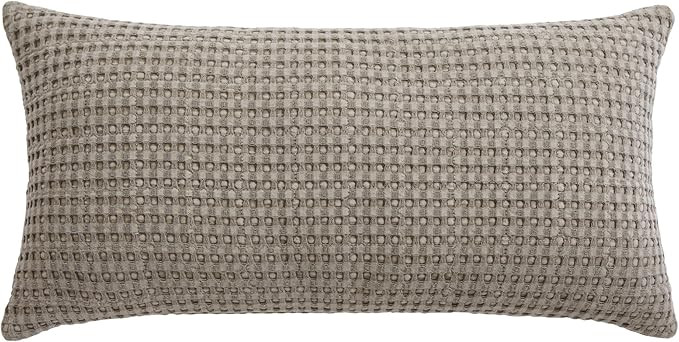 Levtex Home - Mills Waffle Taupe - Decorative Pillow (12 x 24in.) - Waffle - Taupe | Amazon (US)
