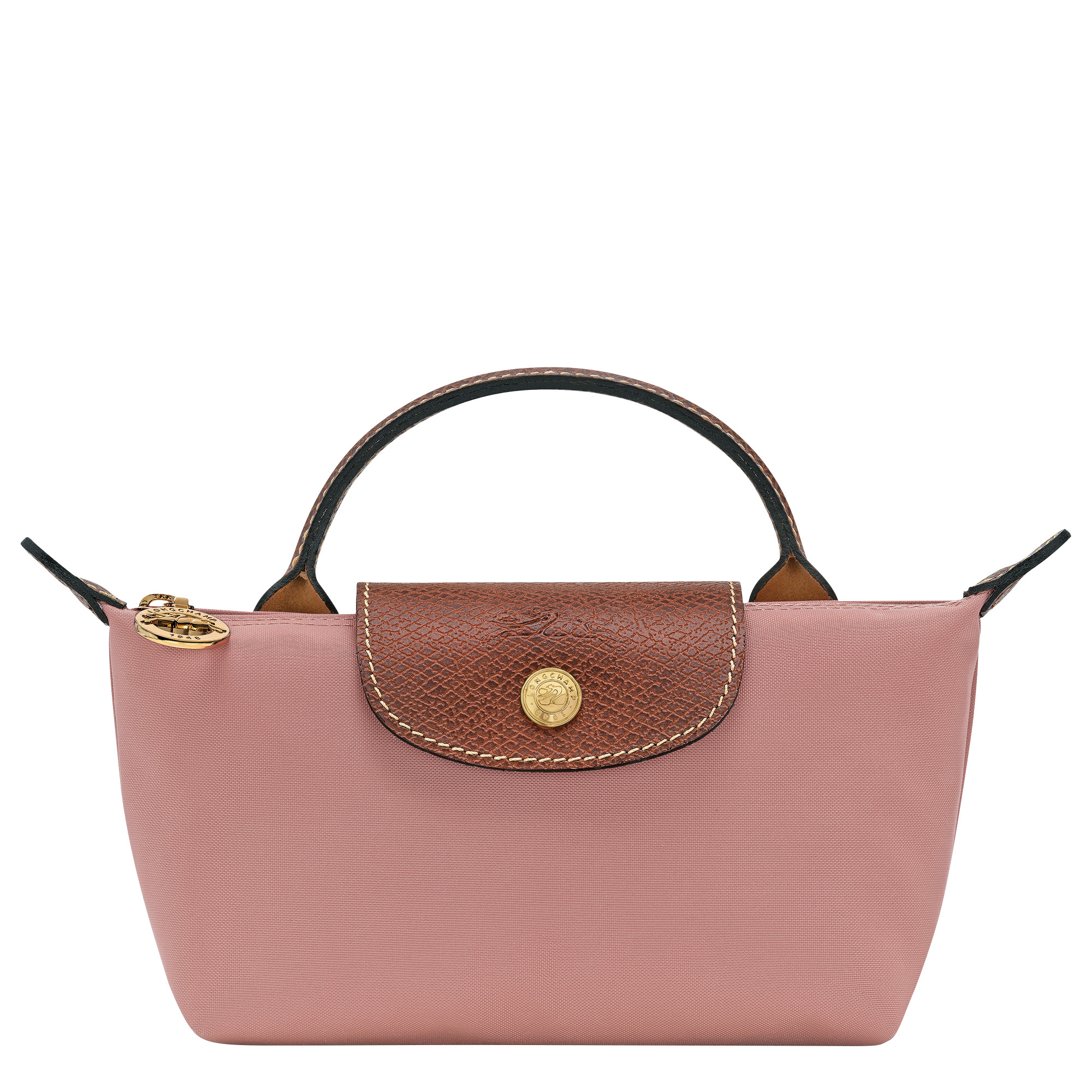 Le Pliage Original Pouch with handle Pink Tea - Recycled canvas | Longchamp US | Longchamp