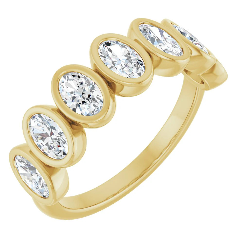 14K Oval Bezel Diamond Anniversary Band | Embark Fine Jewelry