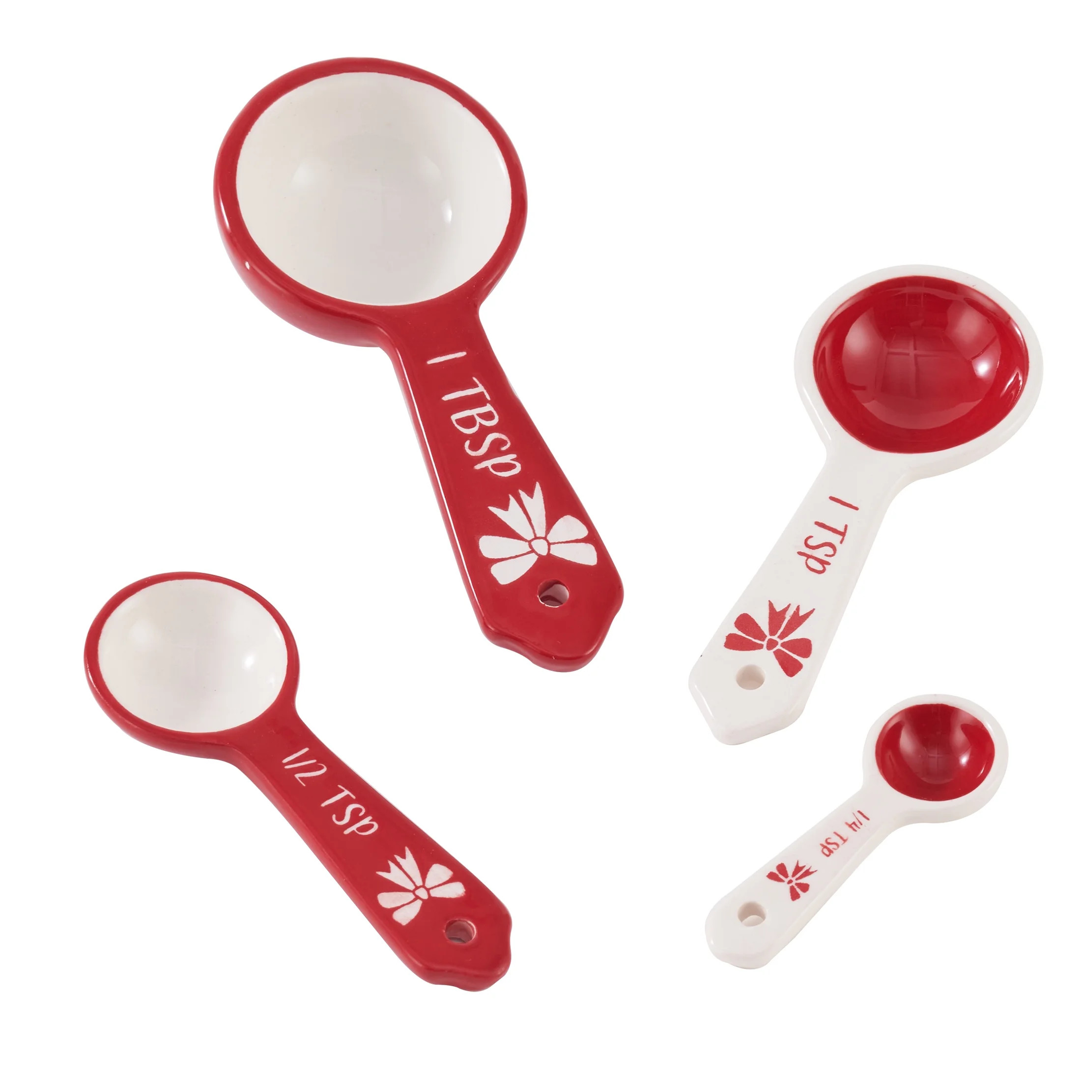 Holiday Time Measuring Spoons Bow Set of 4, Bakeware | Walmart (US)