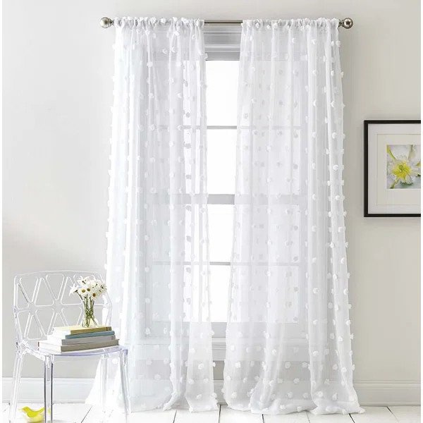 Ella Sheer Rod Pocket Curtain Panels (Set of 2) | Wayfair North America