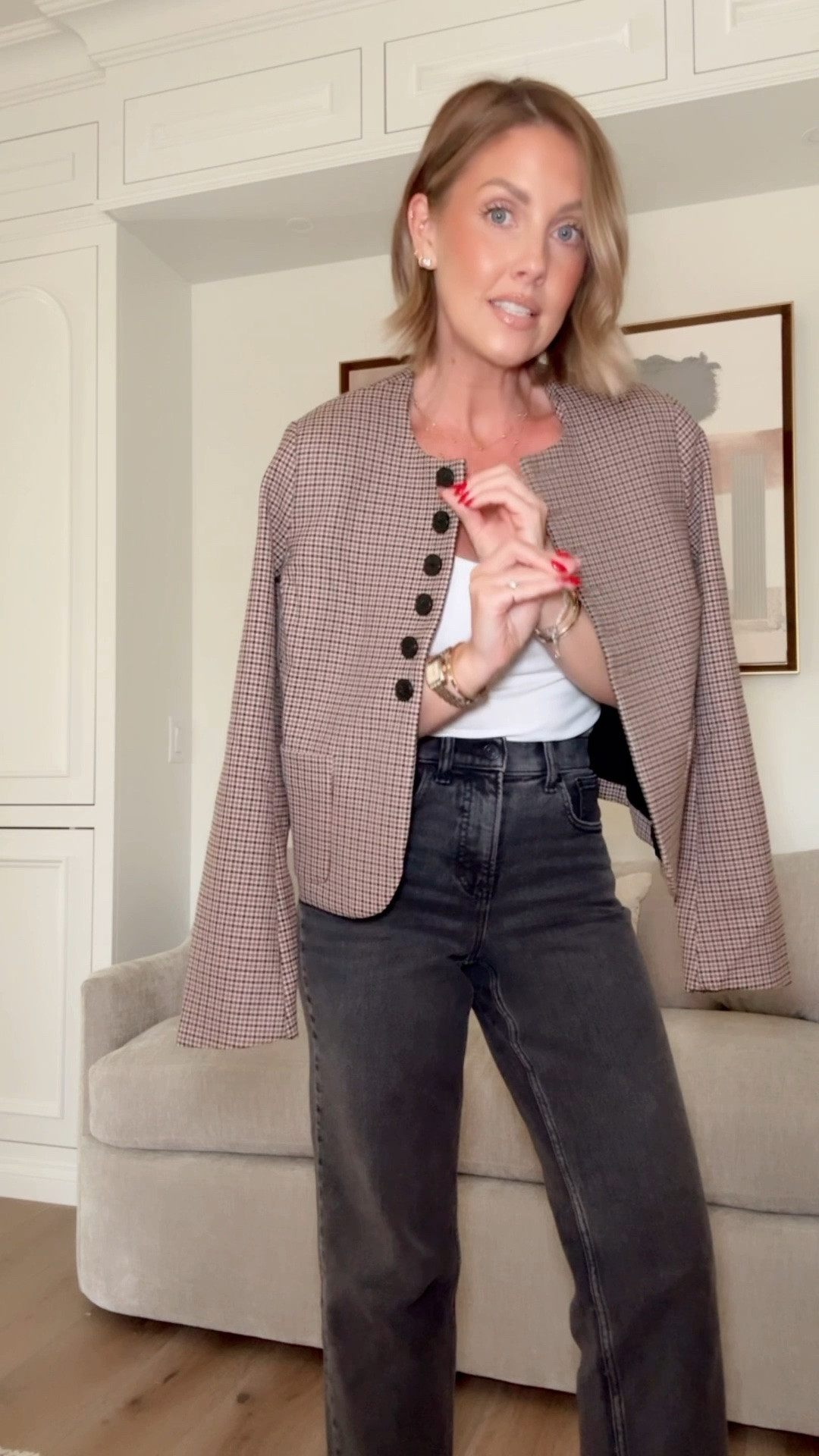 Absolutely LOVE the new Well Suited collection from @Spanx 😍 New customers can use code ALMOSTREADYXSPANX for 15% off + free shipping! (excludes sales)
True to size - XS jacket / XS Petite jeans

 #SpanxPartner

#LTKOver40 #LTKPetite #LTKootd
