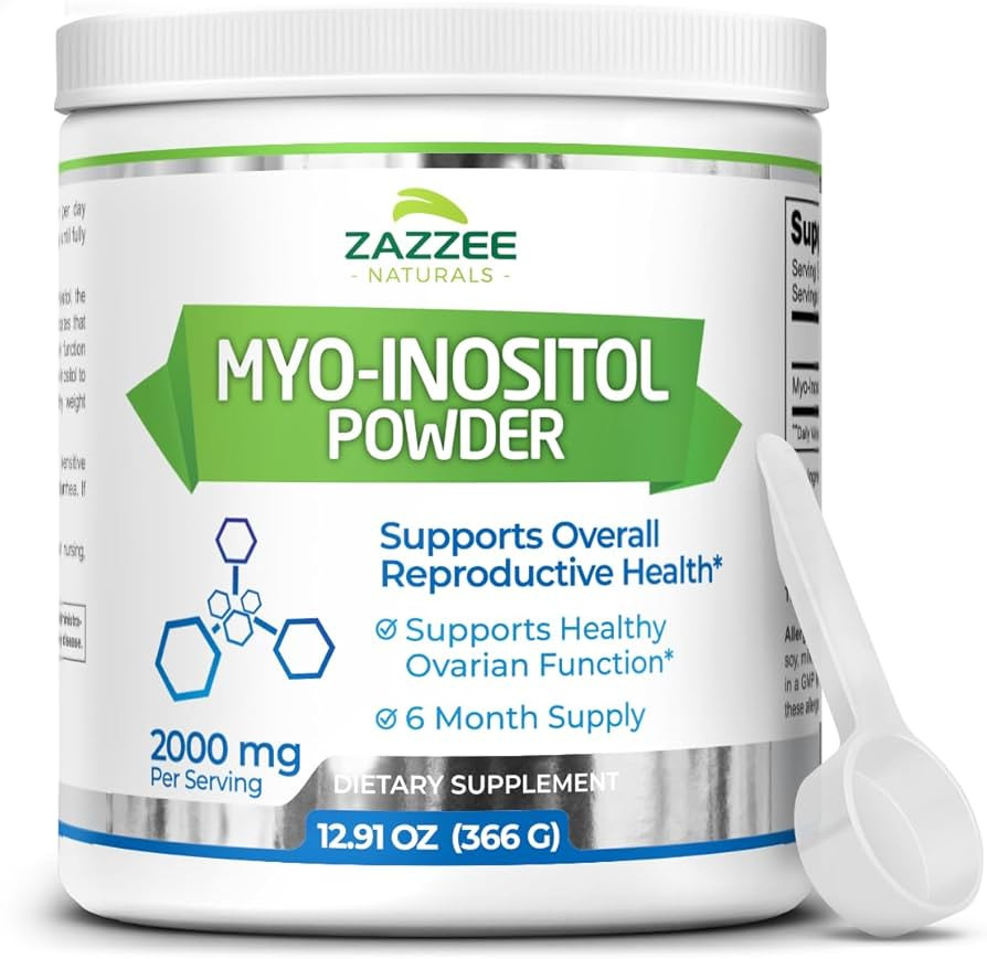 Zazzee Myo-Inositol Powder, 6 Month Supply, 183 Servings, 2000 mg per Serving, Free Scoop for Exa... | Amazon (US)