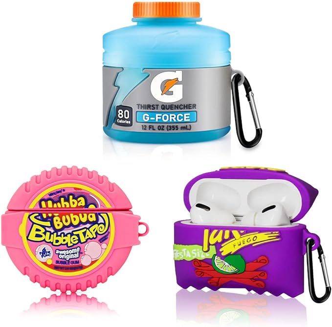 [3Pack]Cute Cover for Airpod Pro/Airpod Pro 2 Case, Sport Water+Purple Potato+Bubble Gum Silicone... | Amazon (US)