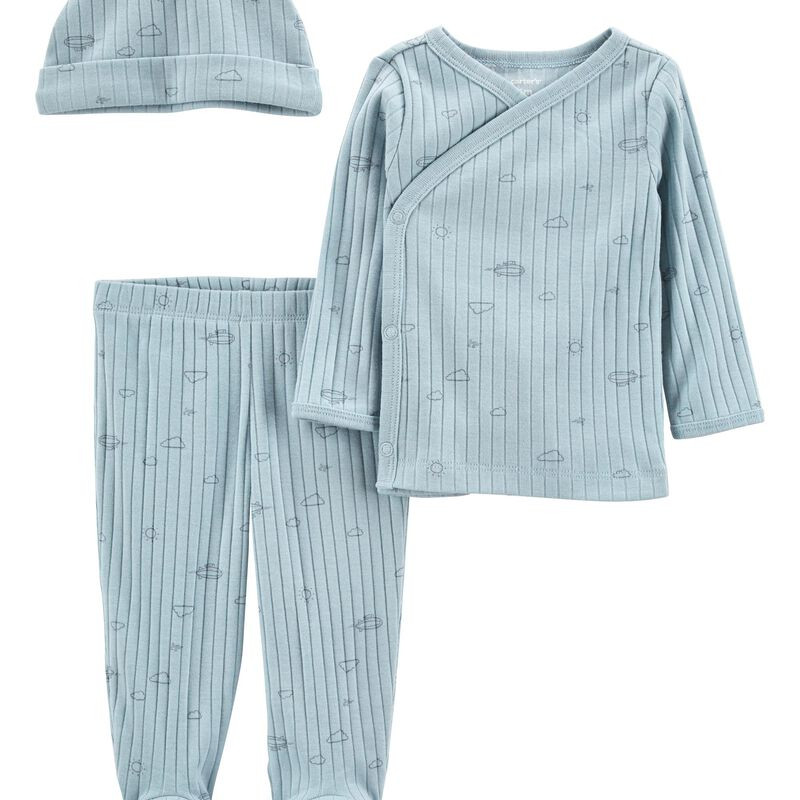 3-Piece Side-Snap Top & Pant Set | Carter's