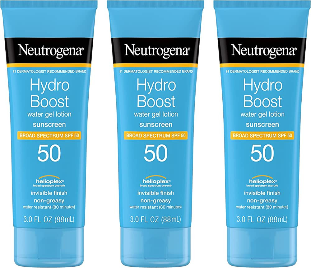 Neutrogena Hydro Boost Water Gel Sunscreen Lotion with Broad Spectrum SPF 50, Water-Resistant Hyd... | Amazon (US)