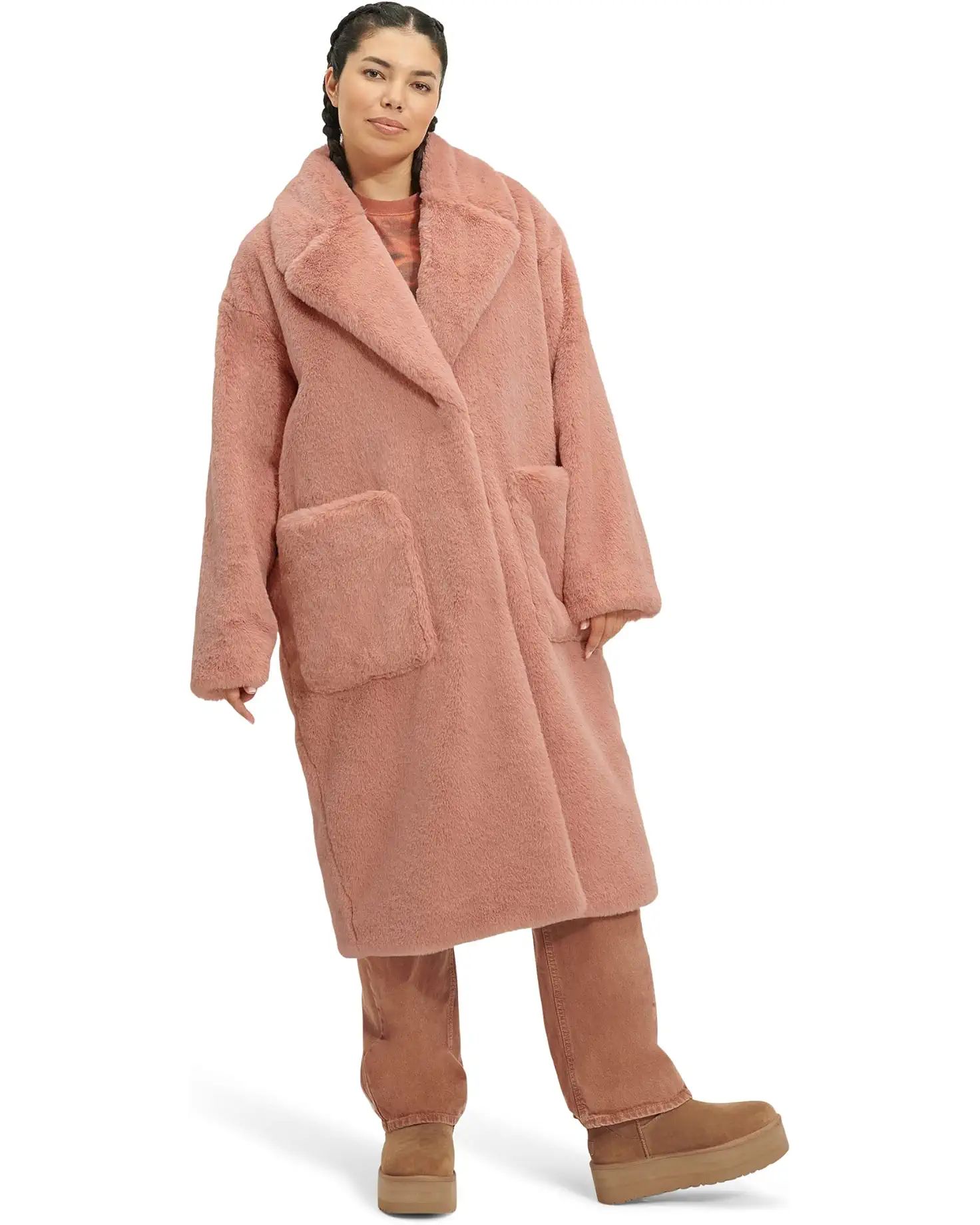 UGG Avaline Faux Fur Coat | Zappos