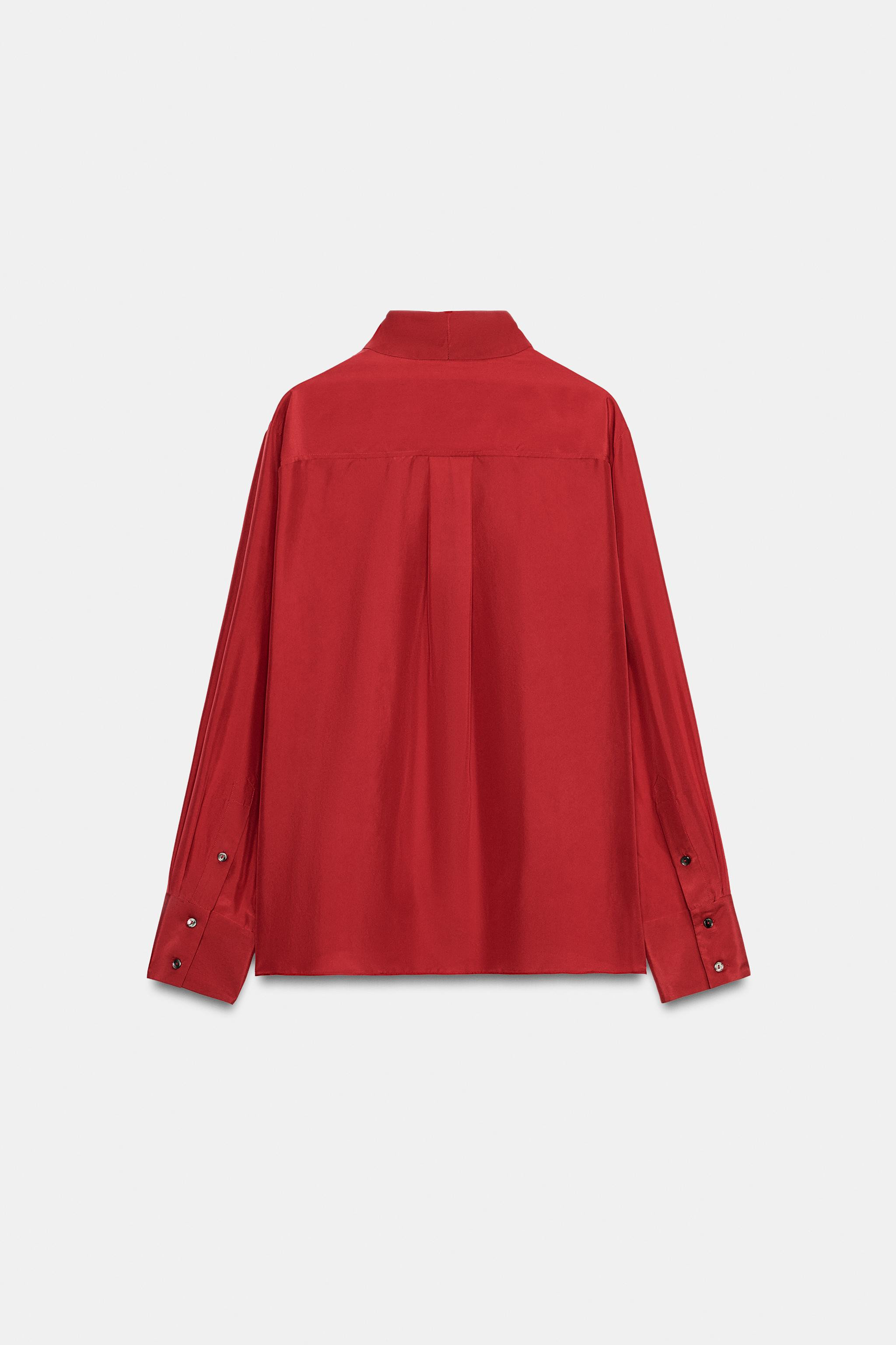100% SILK ZW COLLECTION SHIRT | Zara Canada