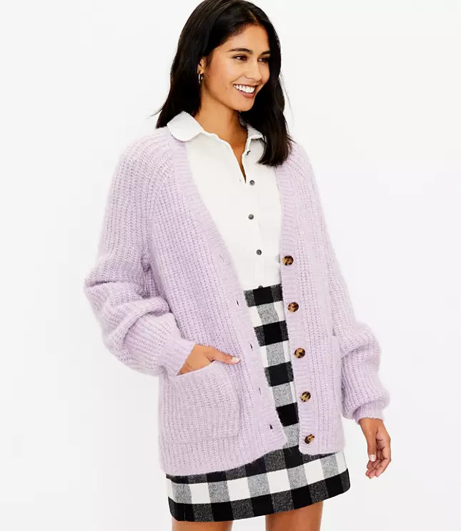Petite Cozy V-Neck Pocket Cardigan | LOFT