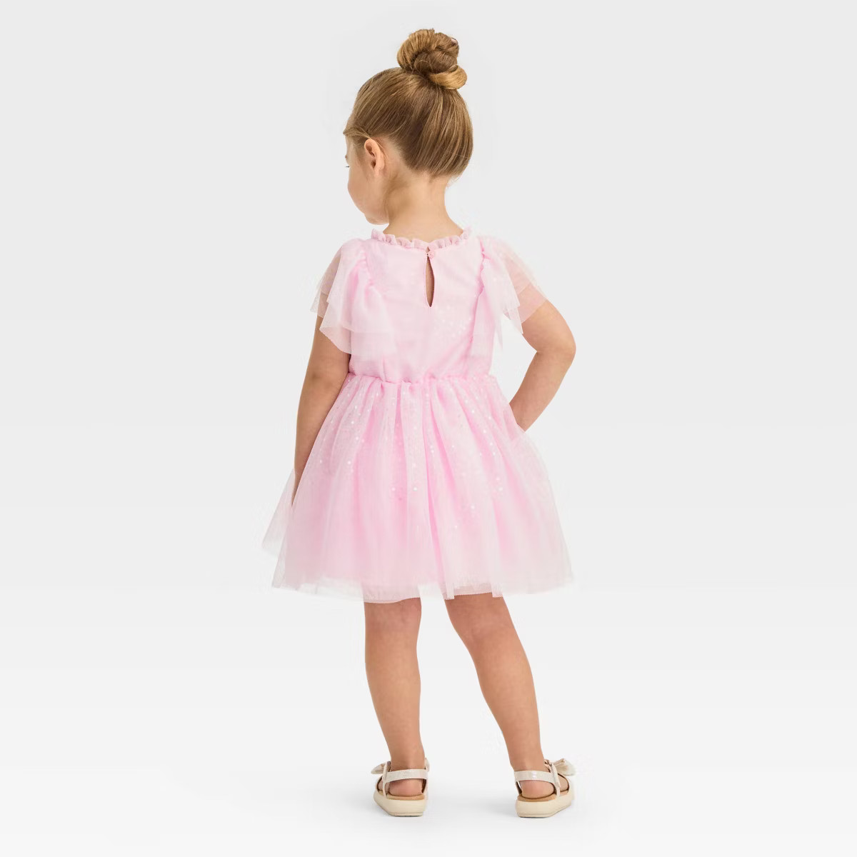 Toddler Girls' Foil Tulle Dress - Cat & Jack™ Pink 4T | Target