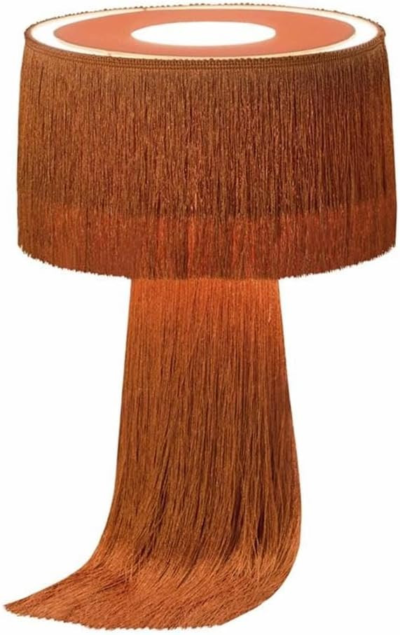 Atolla Cotton Tasseled and Textured Table Lamp (Red) | Amazon (US)