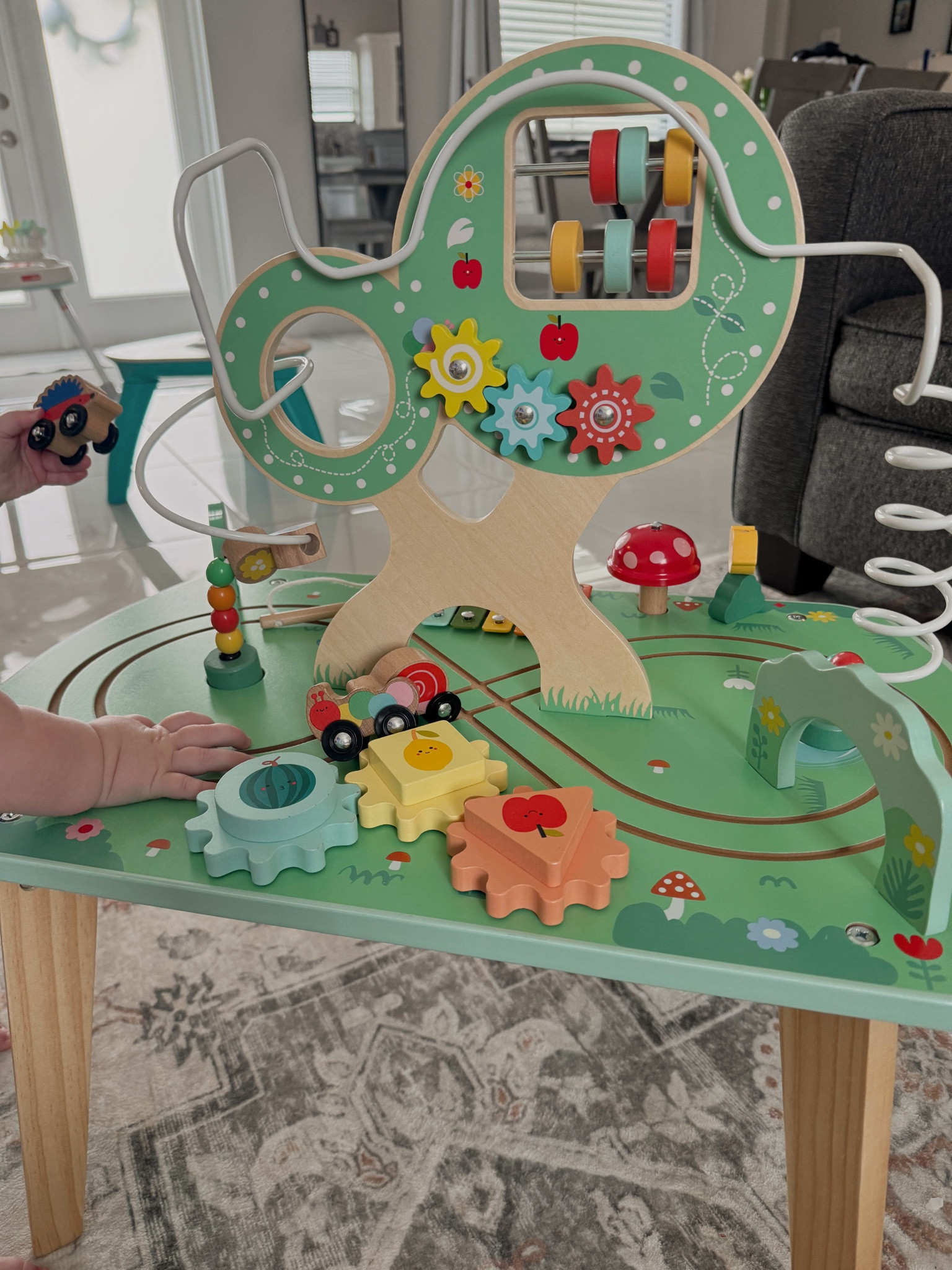 Toddler activity table at Target! 🐛🌈🫧🩵

