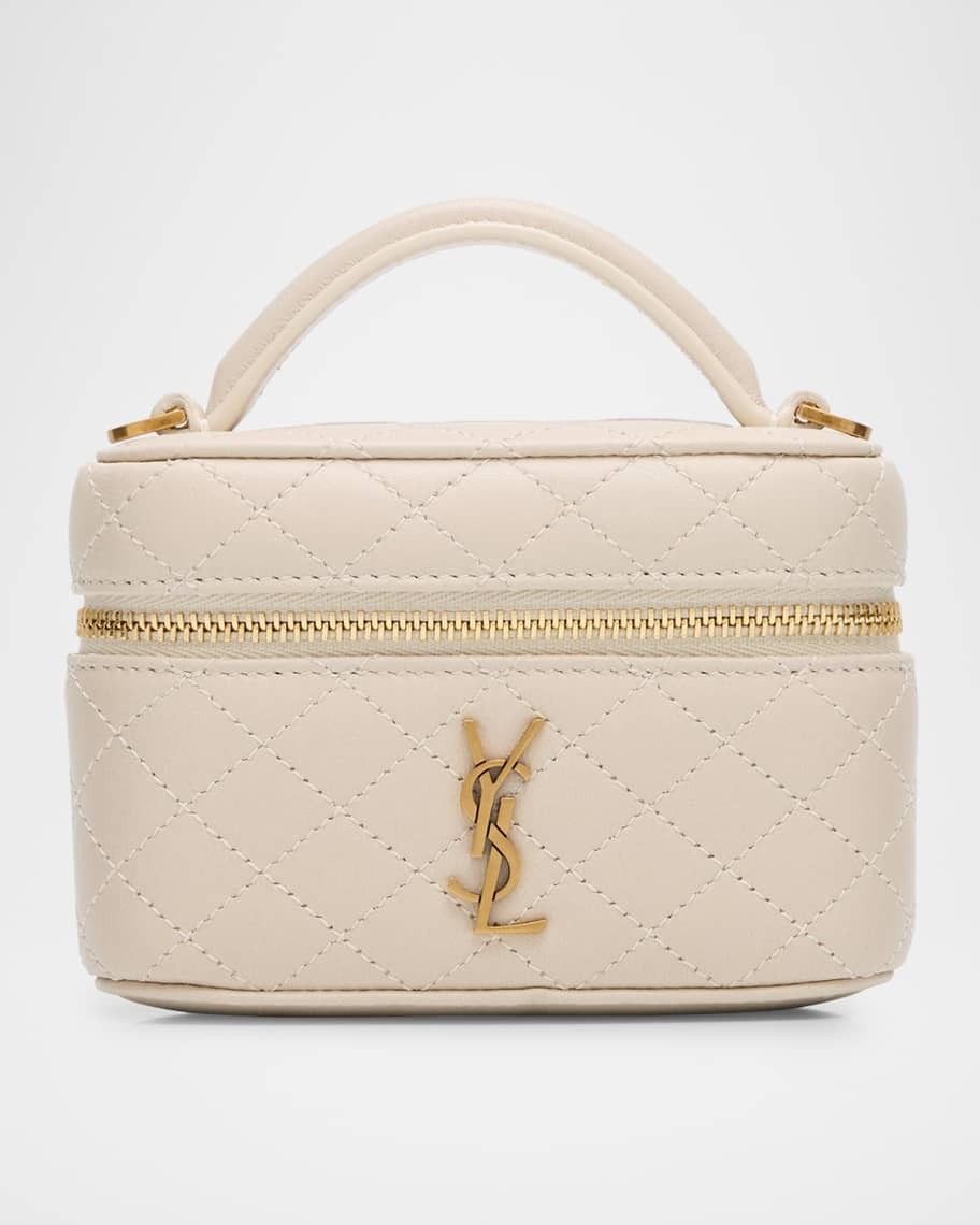 Micro Vanity Top-Handle Bag in Quilted Leather | Neiman Marcus
