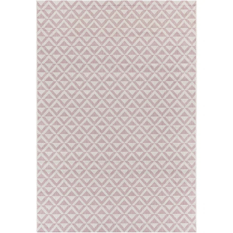 Ordaz Machine Woven / Power Loomed Pink Indoor/Outdoor Rug | Wayfair North America