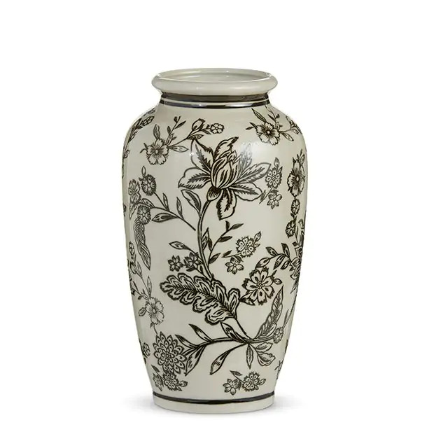 Brown Floral Ceramic Vessel Collection | Antique Farm House