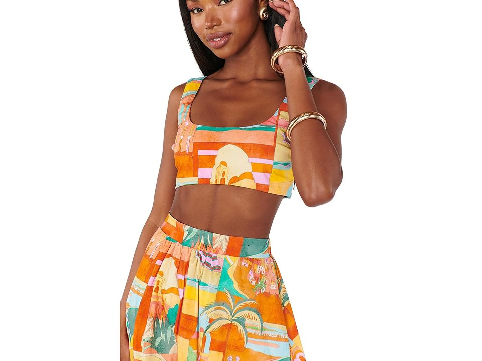 Show Me Your Mumu Pisa Top Women's Clothing Postcards From Italia : SM, Cotton/Denim/Spandex | Zappos