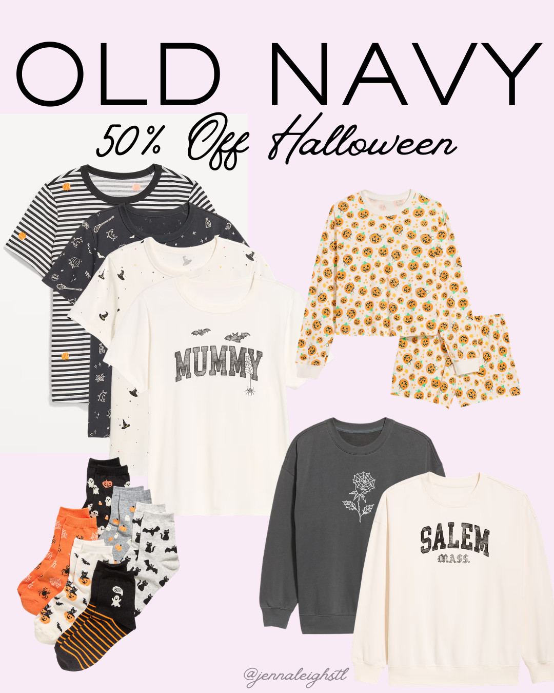 50% off Halloween finds at Old Navy! 🎃👻 So many fun options from graphic tees and sweatshirts to matching sets and accessories. Such a good time to grab your spooky season favorites! 

 #LTKSeasonal #LTKSaleAlert #LTKMidsize