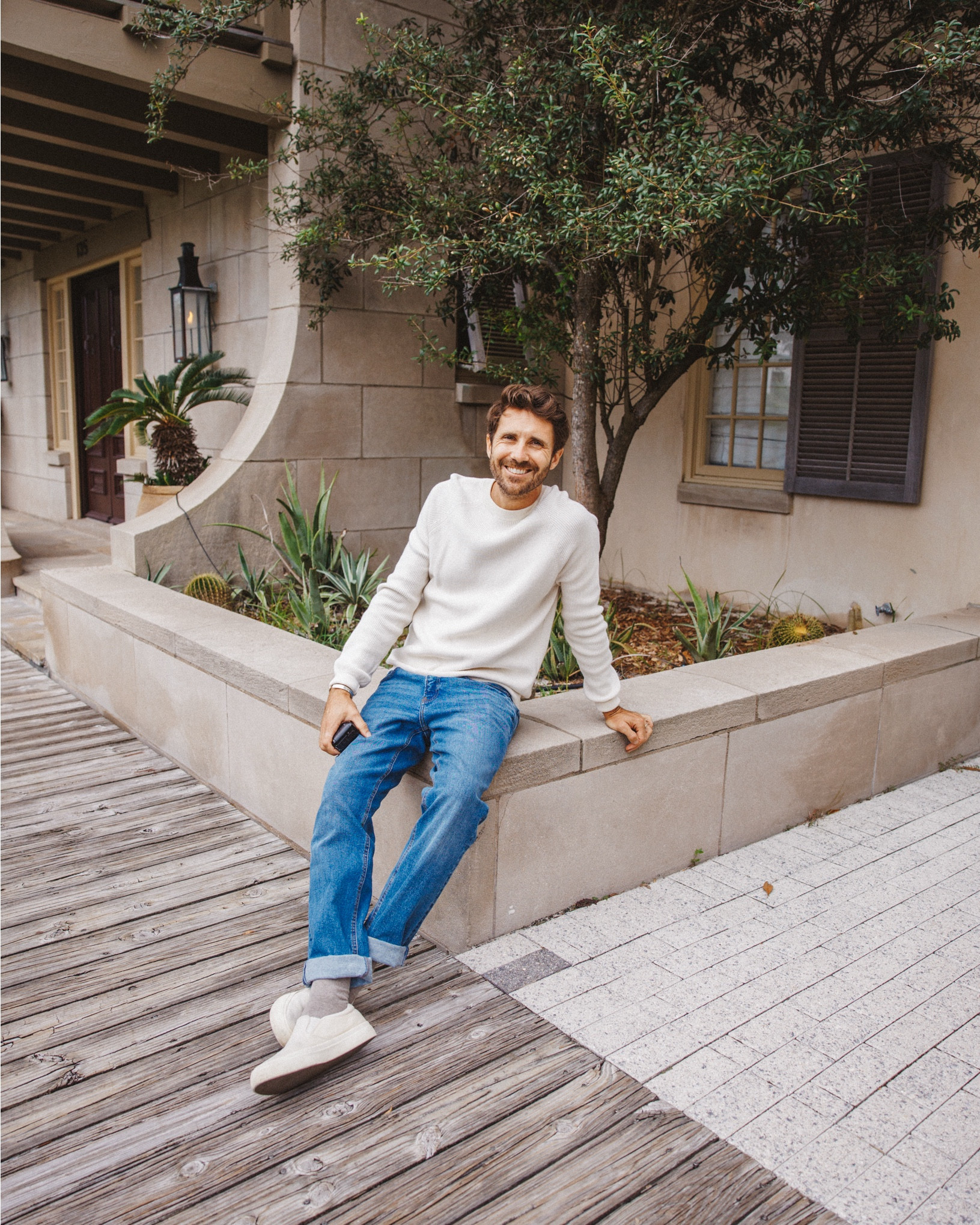 Men’s fall fashion lightweight long sleeve paired with denim jeans  

#LTKStyleTip #LTKOver40 #LTKMens