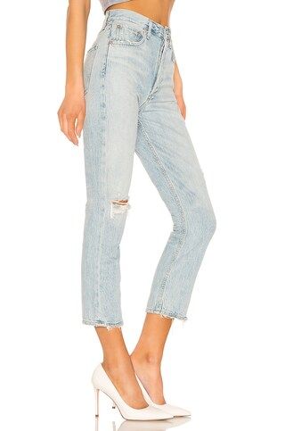 AGOLDE Riley High Rise Straight Crop in Shatter from Revolve.com | Revolve Clothing (Global)