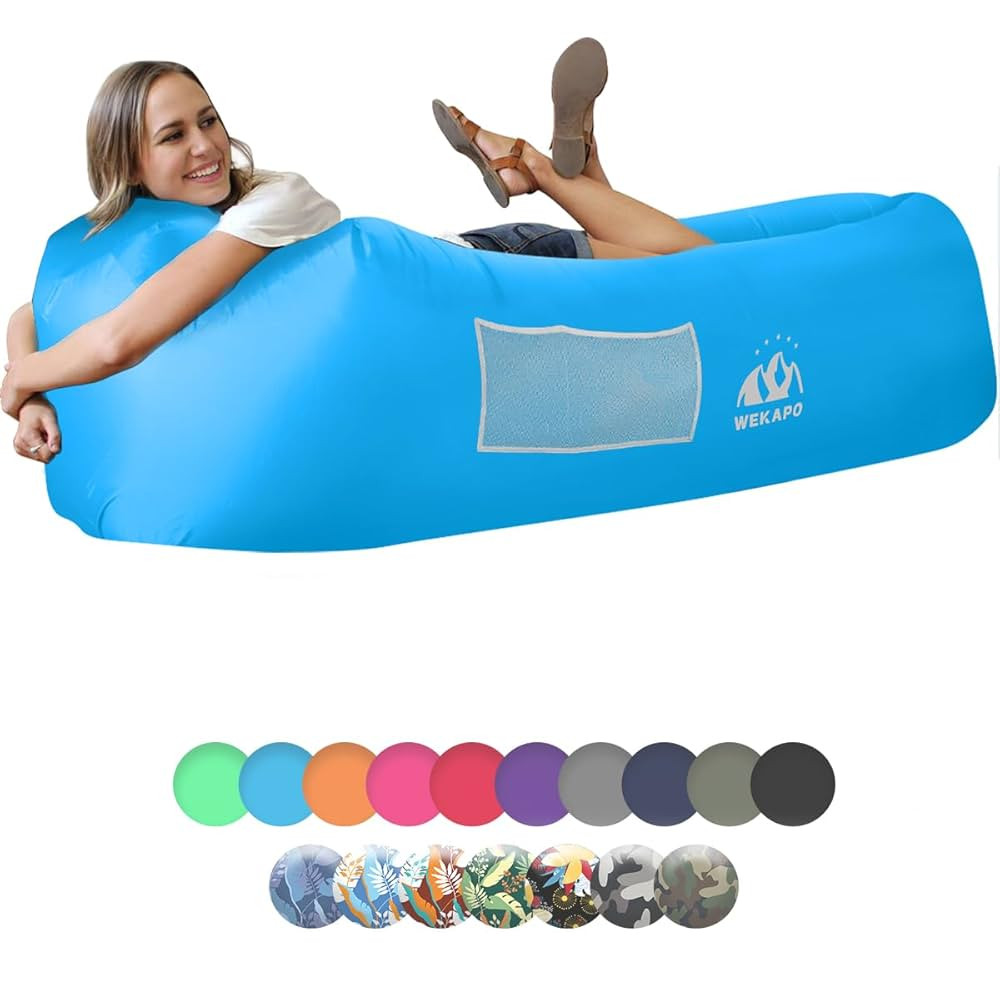 WEKAPO Inflatable Lounger Air Sofa Hammock-Portable,Water Proof& Anti-Air Leaking Design-Ideal Co... | Amazon (US)