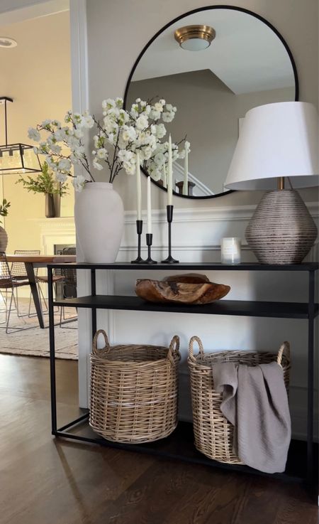 Spring console table styling in our entryway

#LTKhome #LTKFind #LTKSeasonal