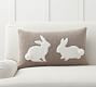 Pom Pom Bunny Sherpa Lumbar Pillow | Pottery Barn (US)