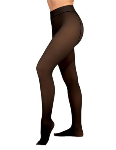 HUE Women's Fleece Lined Tights Sheer, Black, Medium-Large | Amazon (US)
