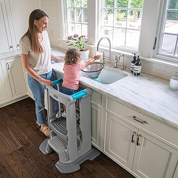 Simplay3 Toddler Tower Montessori Standing Kitchen Step Stool with Sturdy Stabilizing Base and Ad... | Amazon (US)