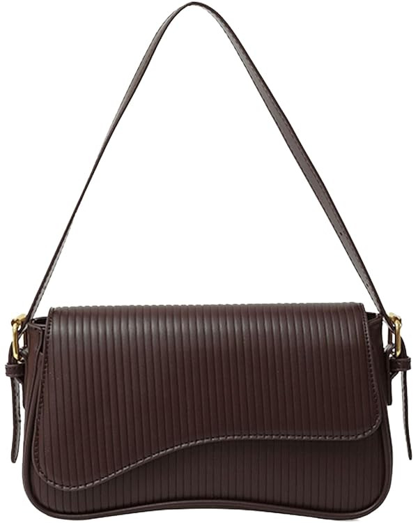 Verdusa Women's Leather Shoulder Bag Clutch Purses Trendy Crossbody Handbags Y2K Saddle Flap Unde... | Amazon (US)