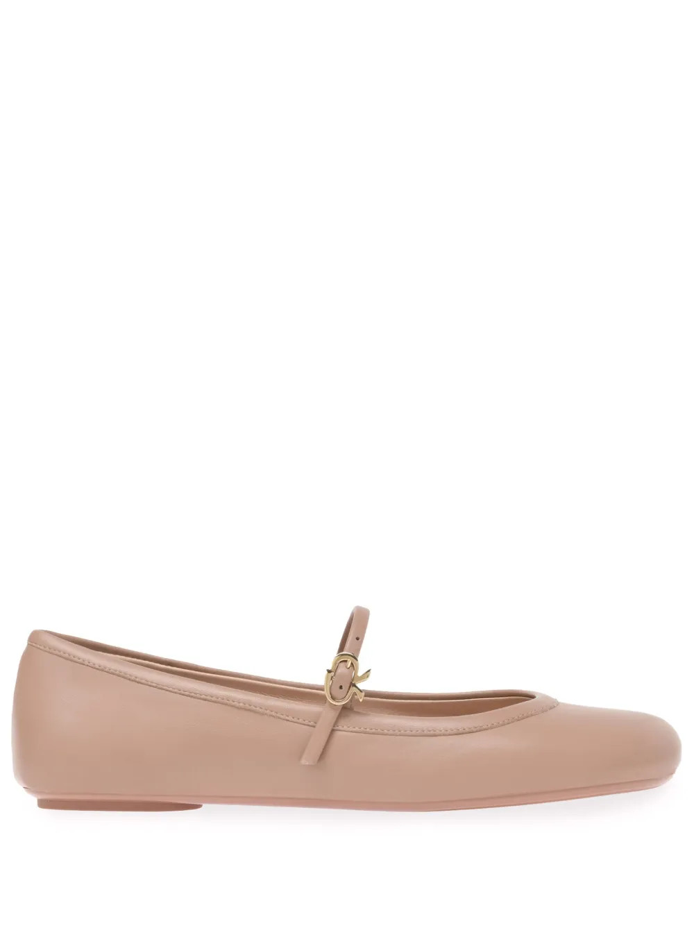 Gianvito Rossi Carla Leather Ballerina Shoes - Farfetch | Farfetch Global