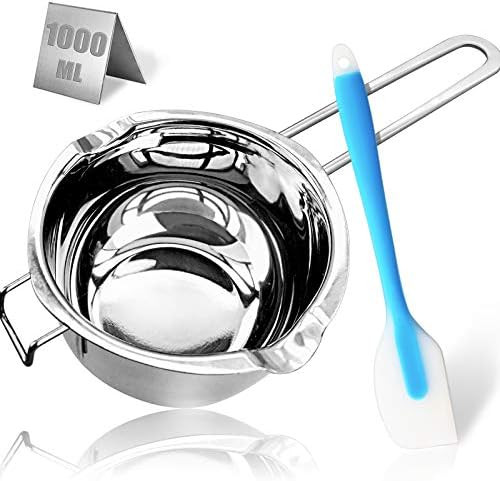 1000ML/1QT Double Boiler Chocolate Melting Pot,304 Stainless Steel Candle Making Kit, Melting Pot... | Amazon (US)