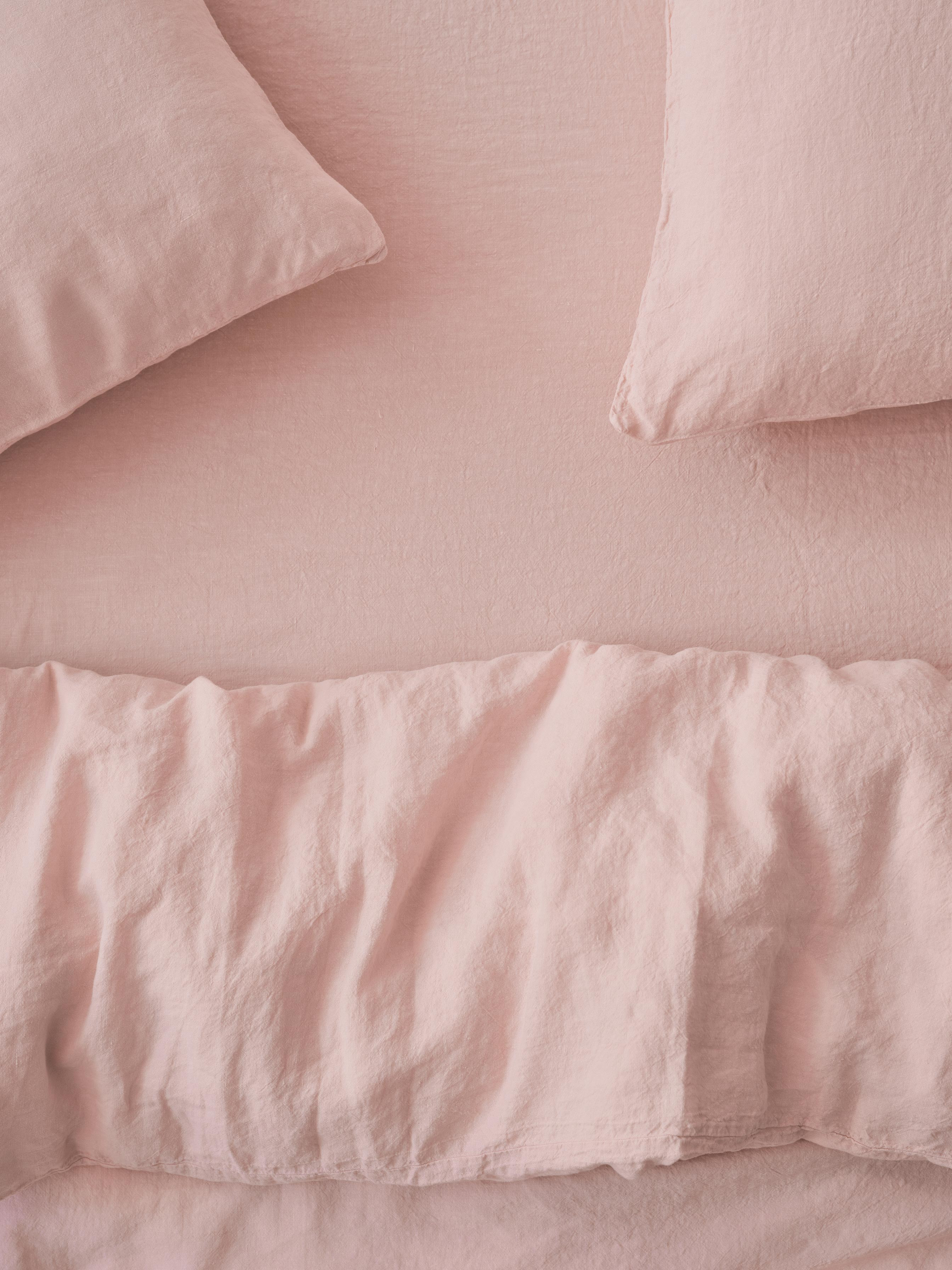Rose Linen Blend Fitted Sheet | Piglet
