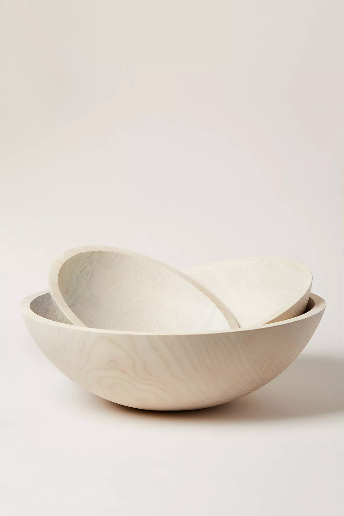 Farmhouse Pottery White Wooden Bowl | Anthropologie (US)