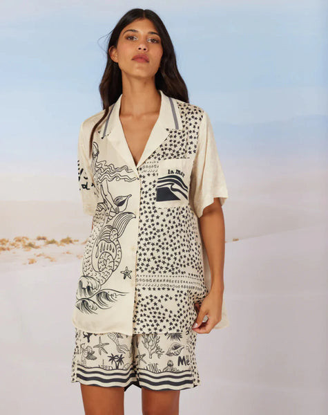 Lilian Short Sleeve Shirt - Mermaid | Trouva (Global)