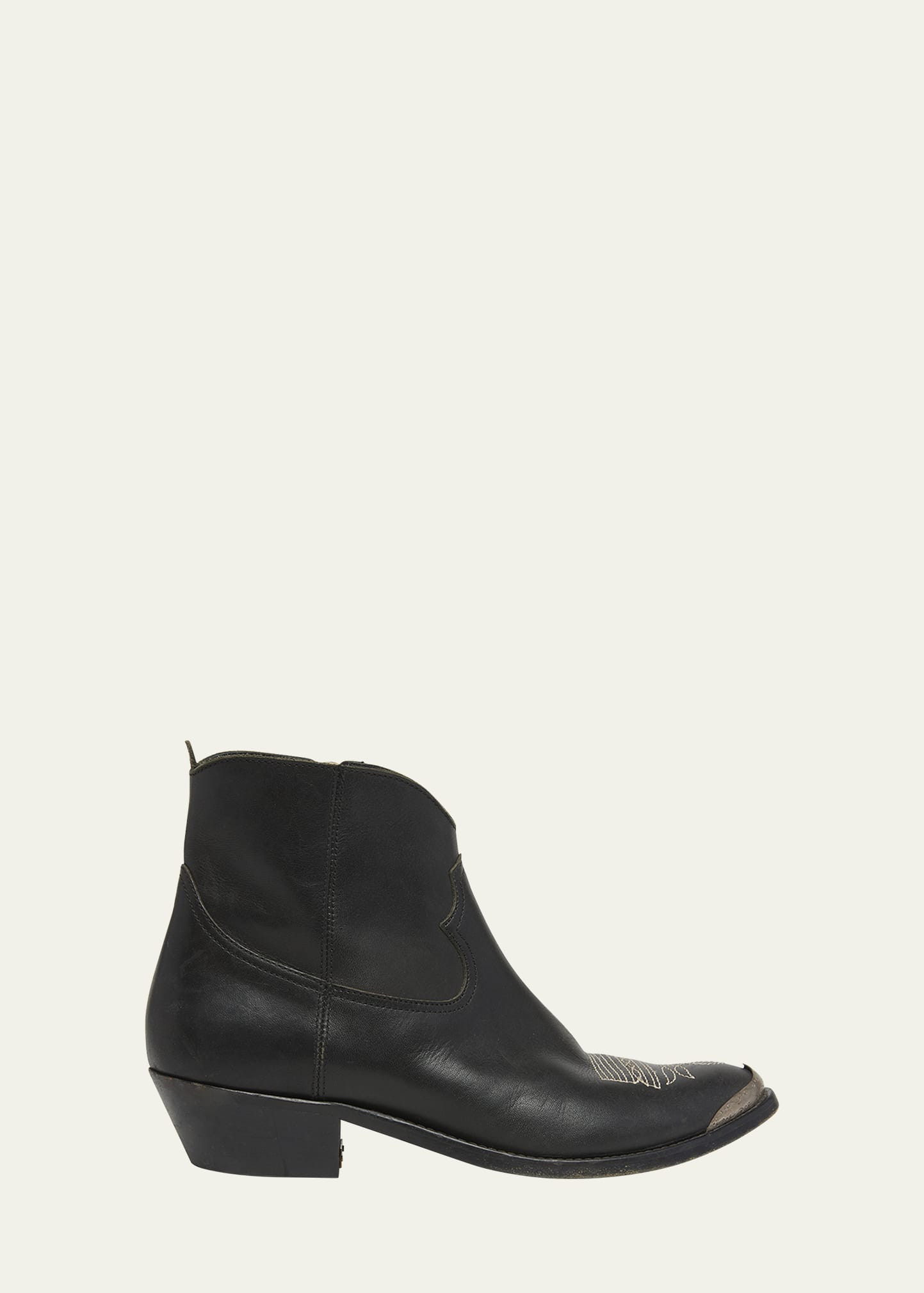 Golden Goose Young Leather Zip Cowboy Ankle Boots | Bergdorf Goodman