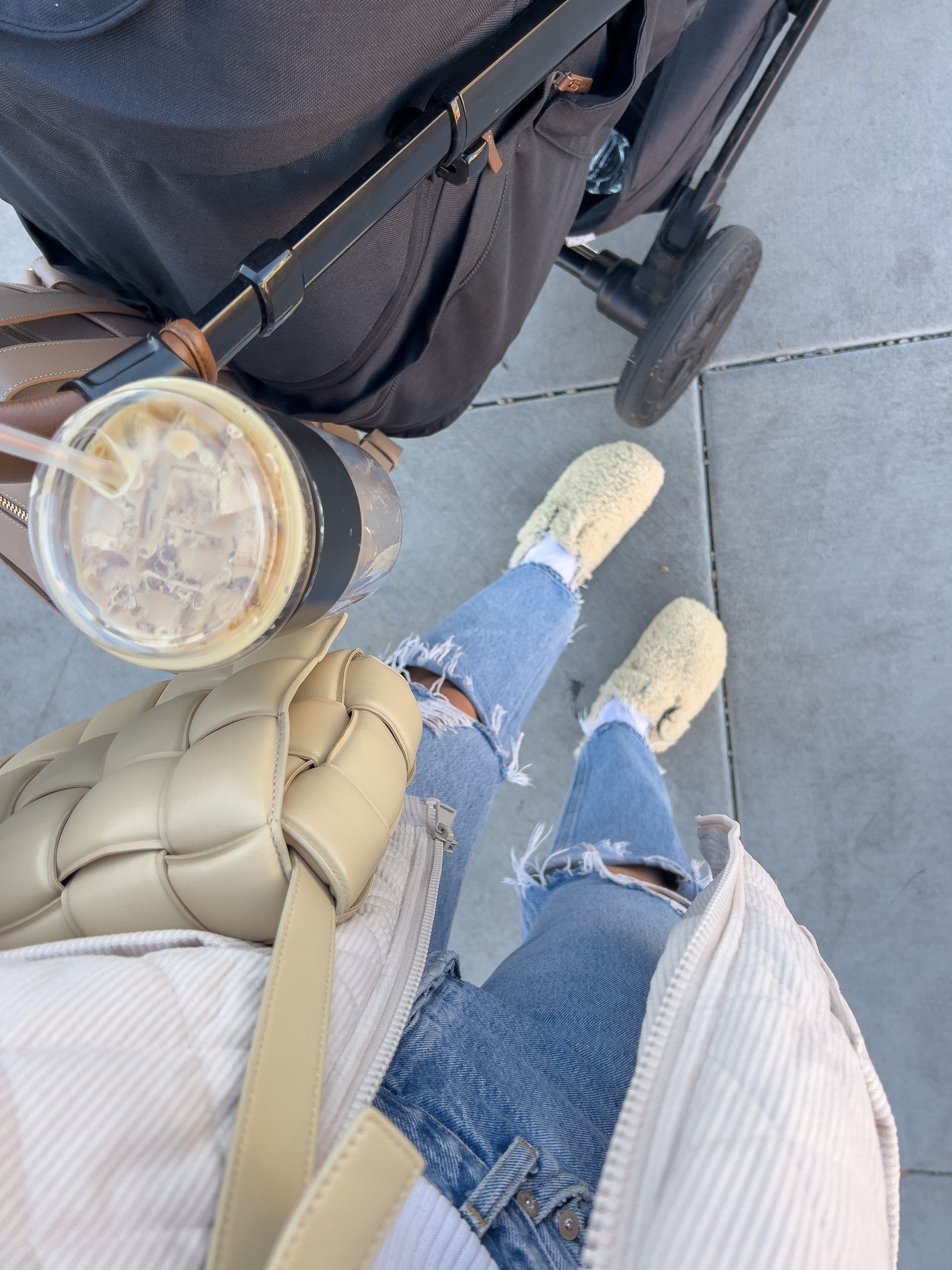 26 in jeans - I’d suggest sizing down 1-2 sizes in these they stretch a ton! Shoes fit tts 🤍 if in between for shoes size up with the sherpa material and adding socks 

#LTKshoecrush