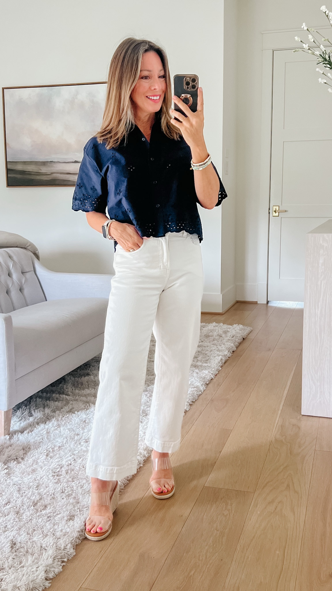 Navy and white are just so good together ⚓️

Top Fit: I’m wearing an XS

Jeans Fit: I’m wearing a 24

#LTKFindsUnder50 #LTKSummerEdit #LTKPetite