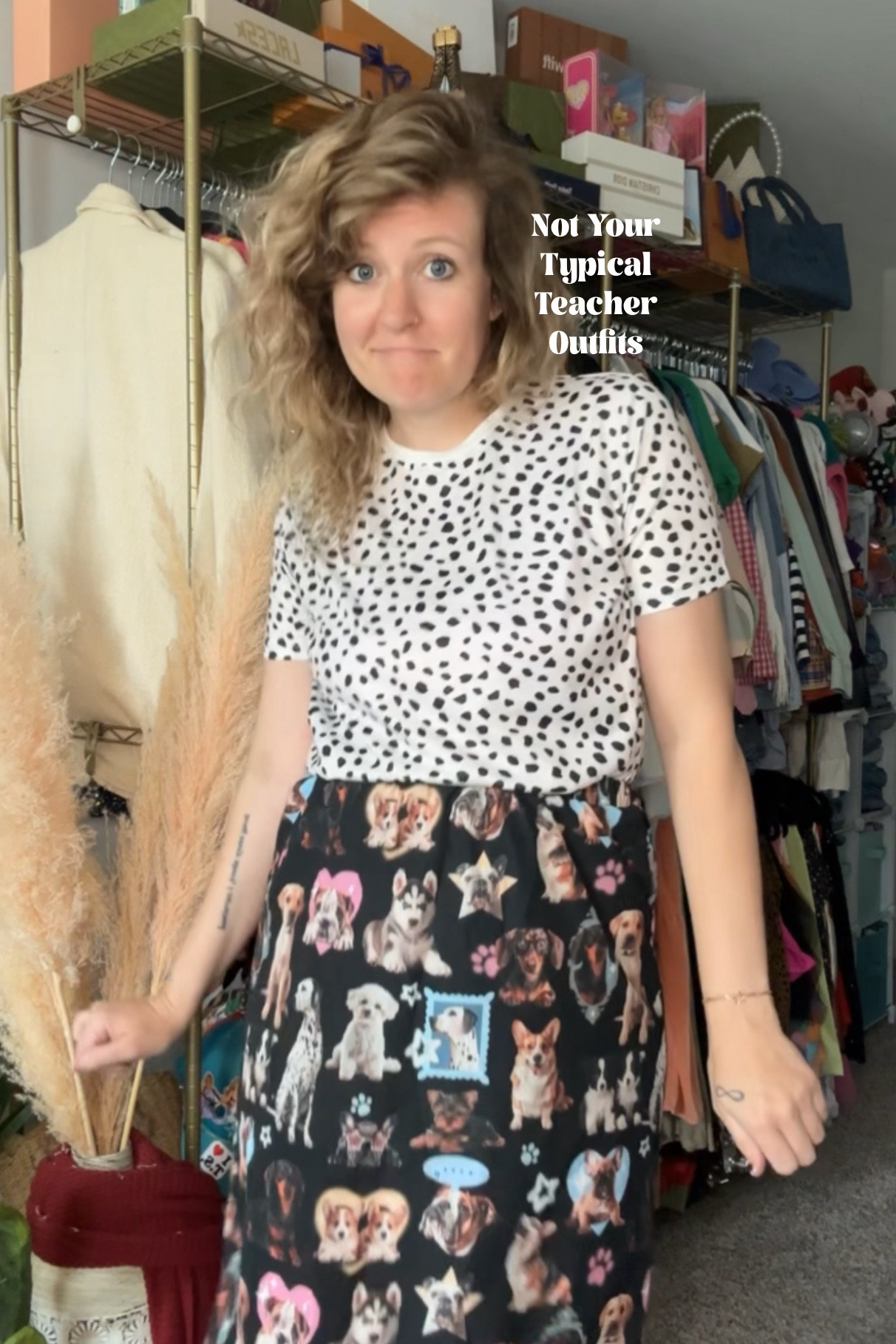 Teacher outfit ideas that are not-so typical. Perfect example of wearing what you love! 

#LTKBacktoSchool #LTKFindsUnder50 #LTKStyleTip