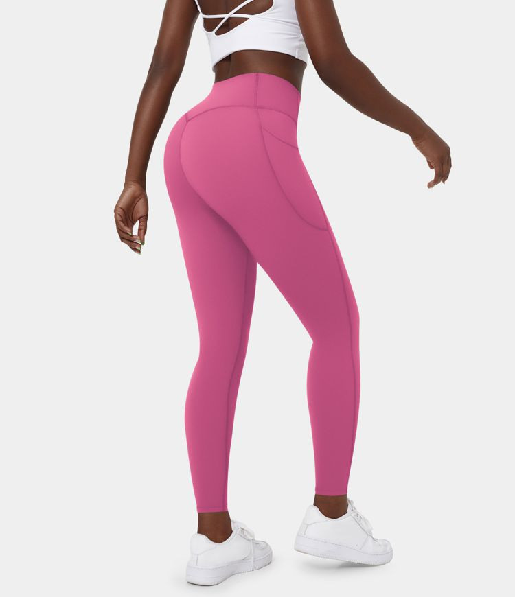 Women’s SoCinched High Waisted Tummy Control Side Pocket Shaping Training UltraSculpt Leggings ... | HALARA