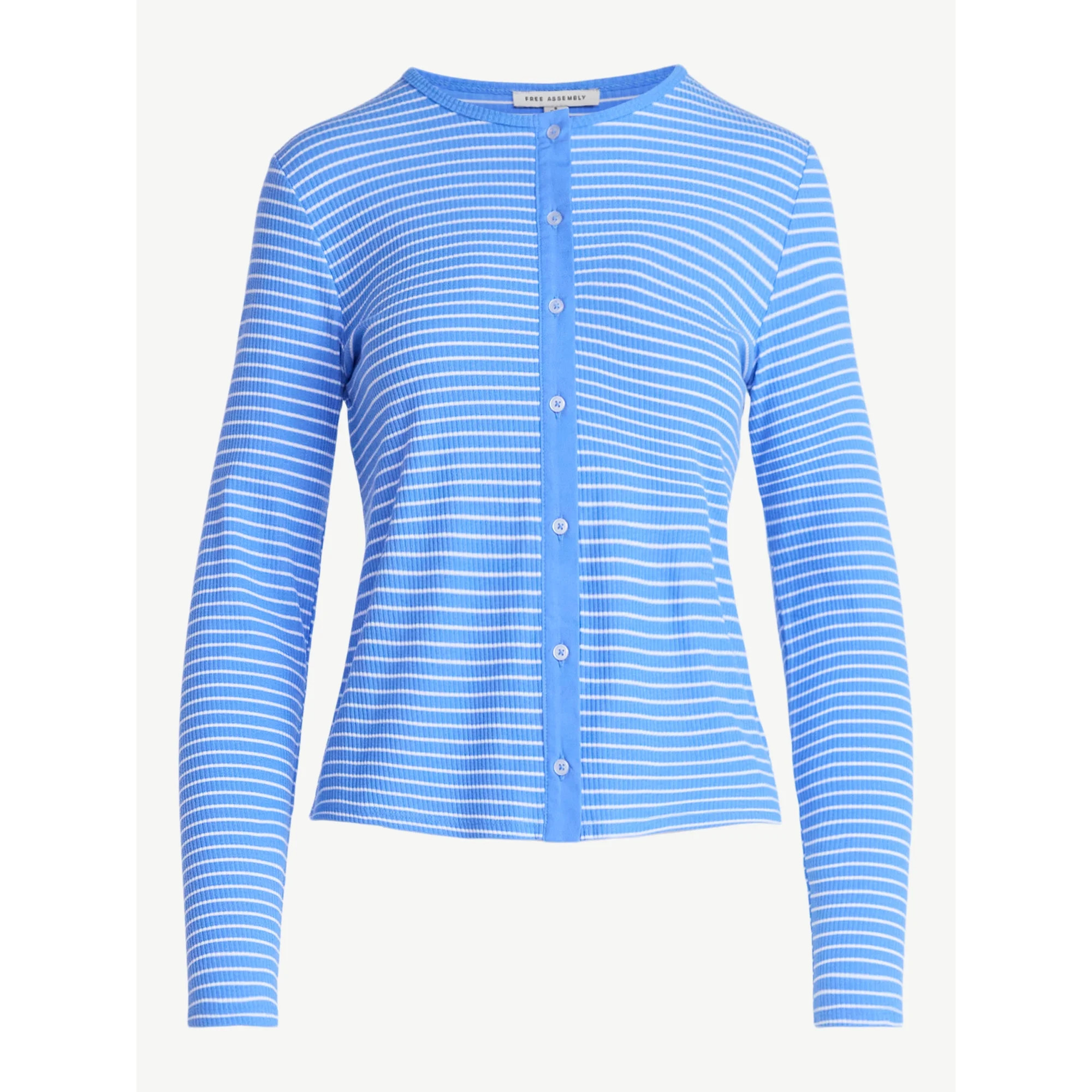 Free Assembly Women's Fitted Cardigan Sweater with Long Sleeves, Lightweight, Sizes XS-XXL | Walmart (US)