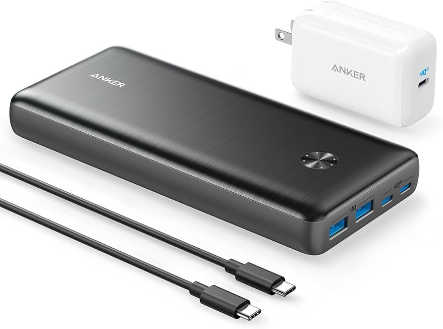 Anker Power Bank, 25,600mAh Portable Charger 87W Bundle with 65W USB-C Wall Charger, Works for Ma... | Amazon (US)