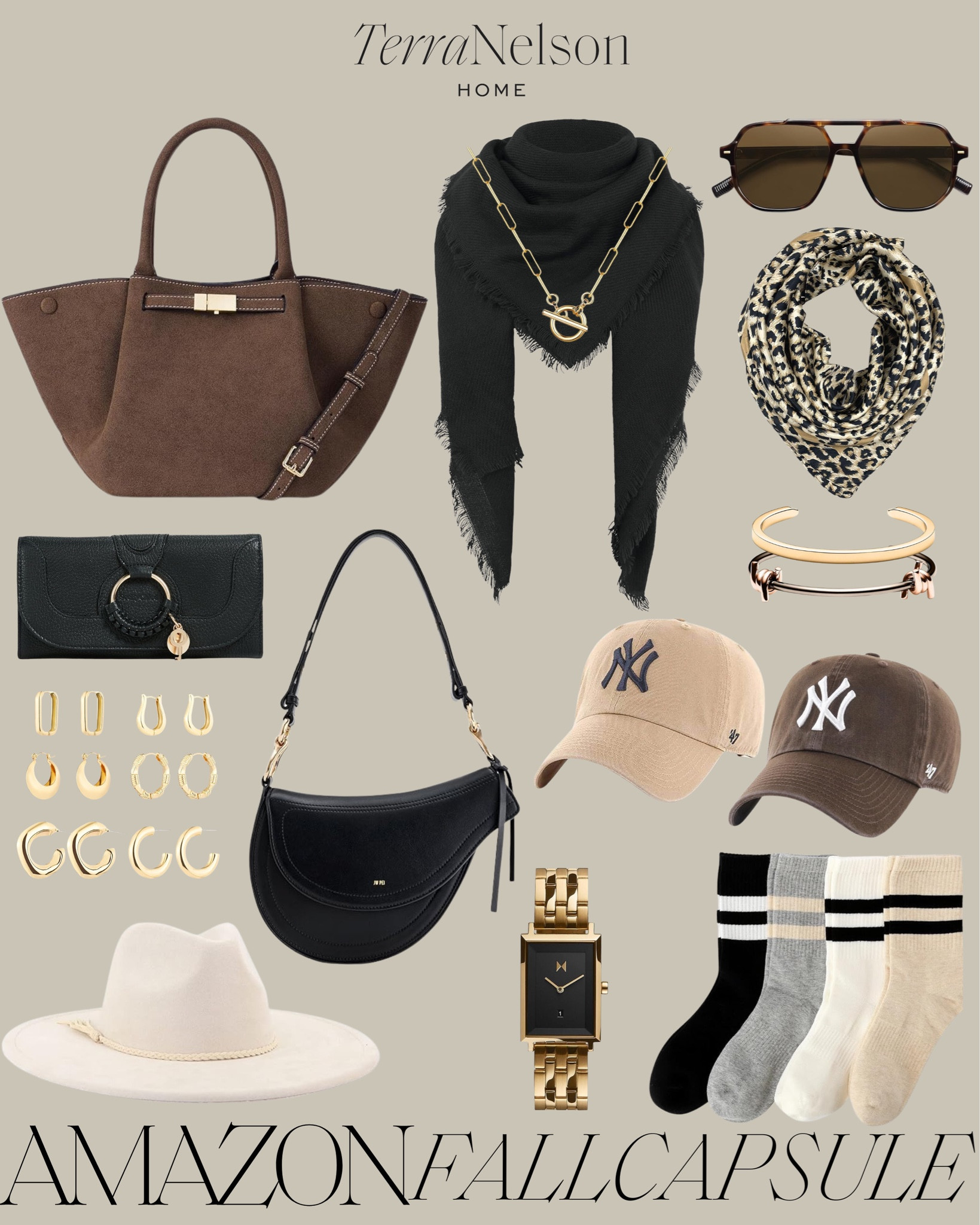 Fall Capsule Wardrobe accessories from Amazon! 
Fall Handbags / Fall Hats / Fall Scarves / Scrunch Socks / Fall Jewelry / Fall Watches / Fall Sunglasses / Suede Handbags / Leopard Print Accessories 

#LTKStyleTip #LTKBeauty #LTKSeasonal