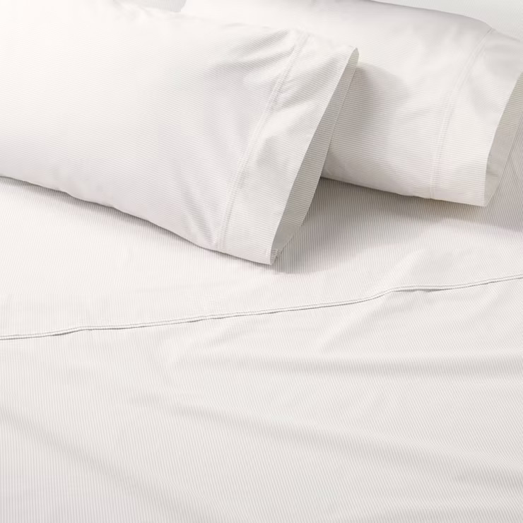 Cotton Percale Microstripe Sheet Set - Hearth & Hand™ with Magnolia | Target